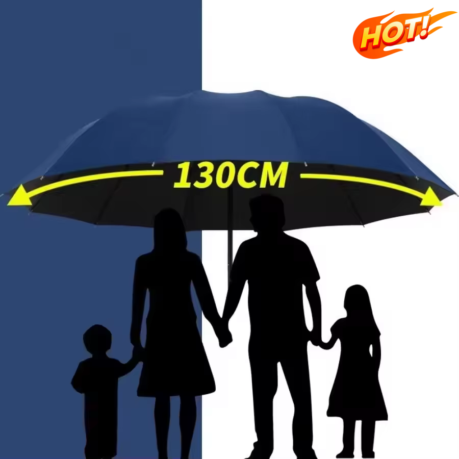 Golf Umbrella Large - Parapluie pliant extra-large de 130 cm,