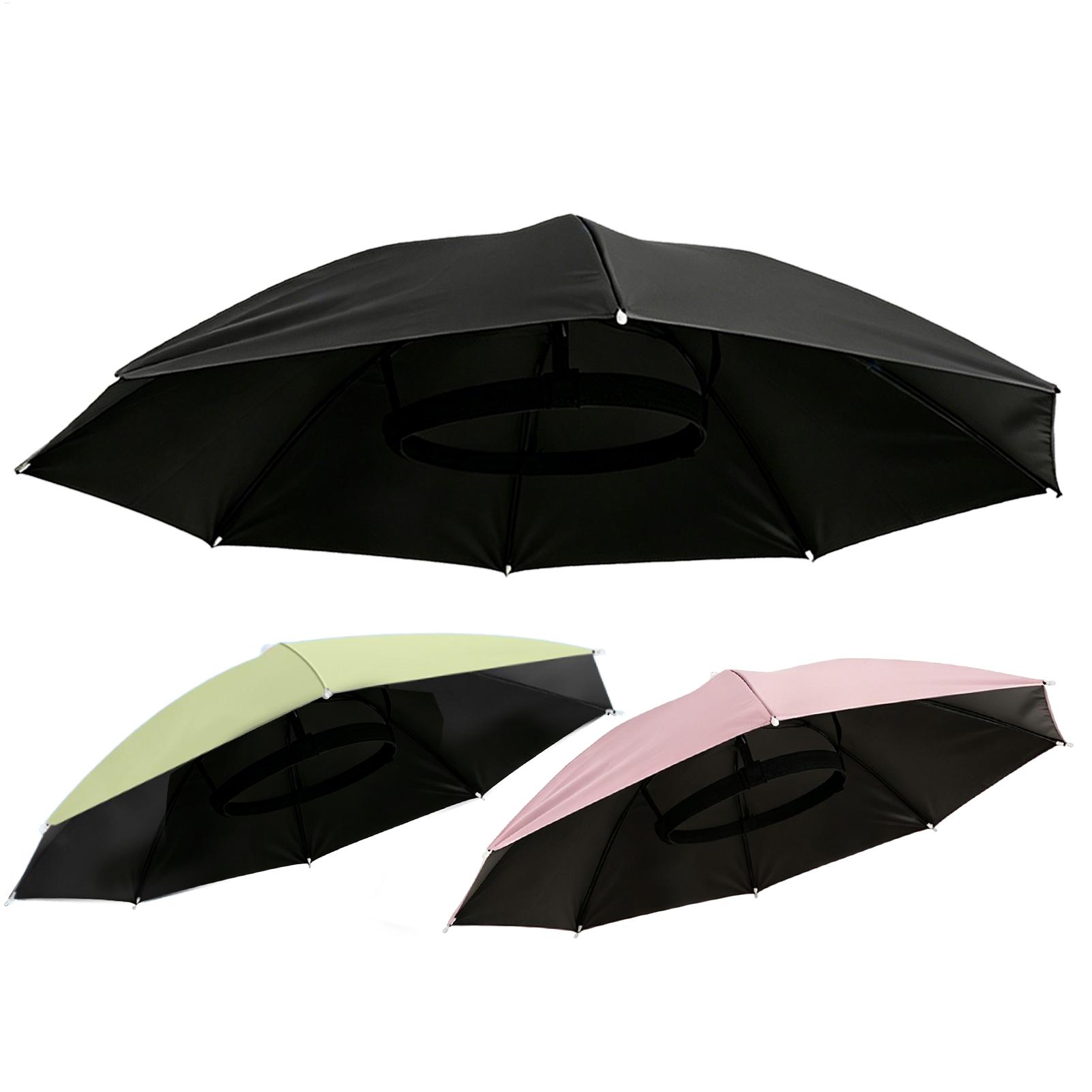 Golf Umbrella - Chapeau parapluie pliable imperméable, mains libres,